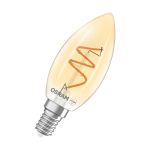 Osram Vintage 1906 LED Classic E14 Kerze Fadenlampe Gold 3.5W 300lm - 922  | Höchste Farbwiedergabe - Dimmbar - Ersatz Für 25W