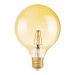 Osram Vintage 1906 LED E27 Globe Fadenlampe Gold 125mm 6.5W 650lm - 824  | Dimmbar - Ersatz für 50W