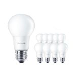 Lot 10x Philips Corepro LED Ampoule E27 Poire Dépolie 8W 806lm - 827 Blanc Très Chaud | Équivalent 60W