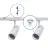 Ensemble complet Rail Monophasé Rail 1 Mètre Blanc | incl. 2x Spot + GU10 2700K 3W Dimmable + Embout, Connecteur d’Alimentation