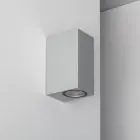 Applique murale montage en surface Bulkhead LED Miseno Eclaraige double face Argent | Convient pour 2x35W GU10 