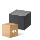 Lot 4x D'Lite Elingen Applique Murale Solar Noir Up & Down - 830  | IP54 - Détecteur De Mouvement