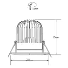 Spot LED Forseti Blanc 6W 400lm 36D - 927 Blanc Très Chaud | Diamètre 72mm - IP44 - Meilleur rendu des couleurs - Dimmable